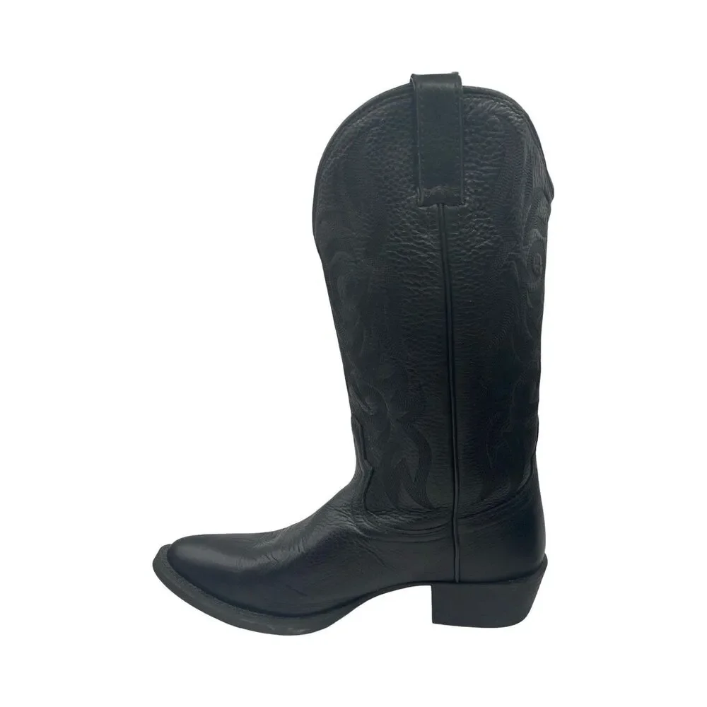Justin Boots Stampede Collection Men's Size 10 D Style 2553 Black Leather NWT